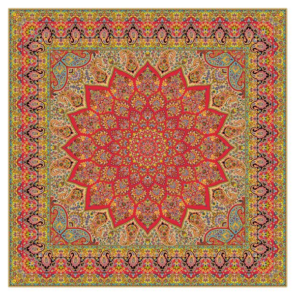 رومیزی ترمه رضایی طرح نیایش مدل مربع کد NH-TR-100