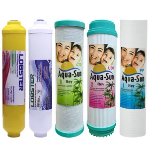 فیلتر دستگاه تصفیه آب آکوا سان ری مدل New Aqa sun-101 مجموعه 3 عددی به همراه فیلتر لابستر مدل New-101 مجموعه 2 عددی