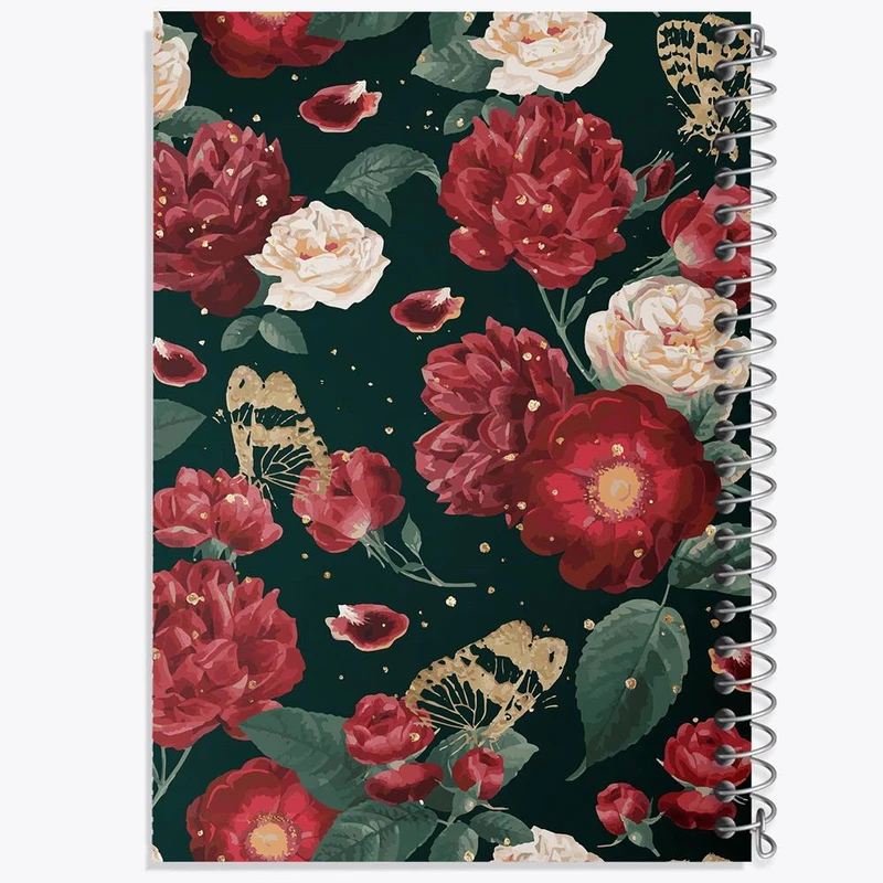 دفتر ژورنال نویسی 50 برگ خندالو مدل نقطه ای طرح گل گلی کد 29037