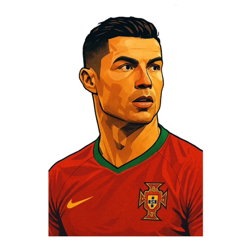 استیکر پارچه و لباس پاد آفرین مدل فوتبالی کریستیانو رونالدو کد 1244