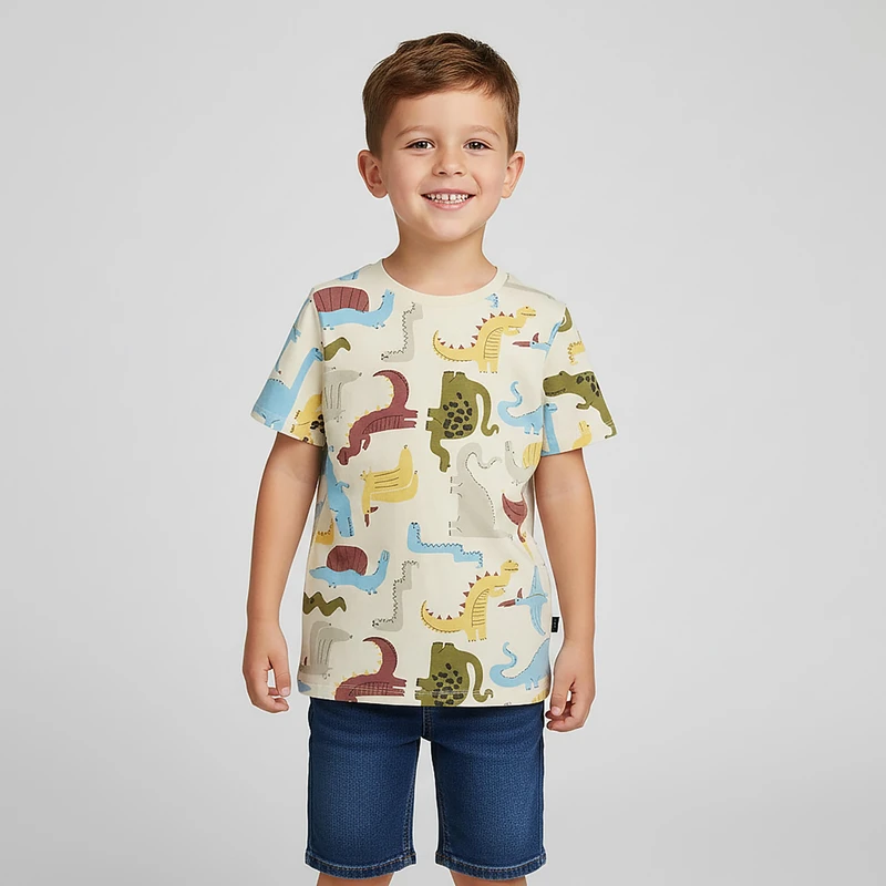 تی‌شرت آستین کوتاه پسرانه ام اند اس مدل 44