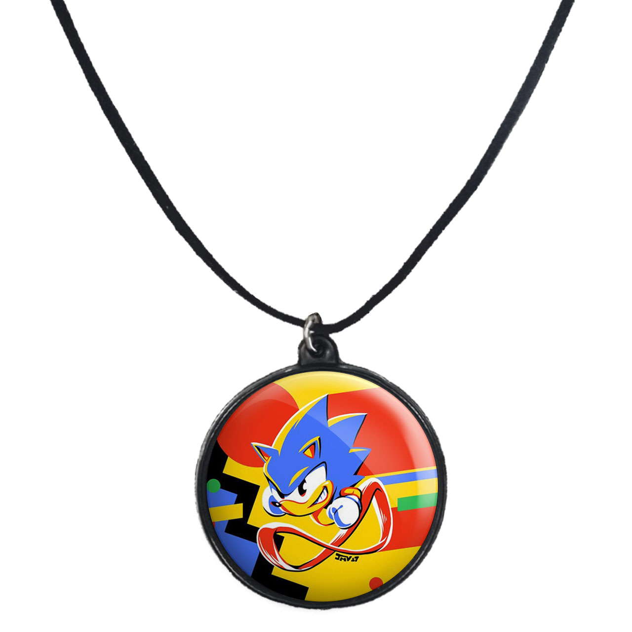 گردنبند پرمانه طرح سونیک کد pmb.14949 مدل دو طرفه