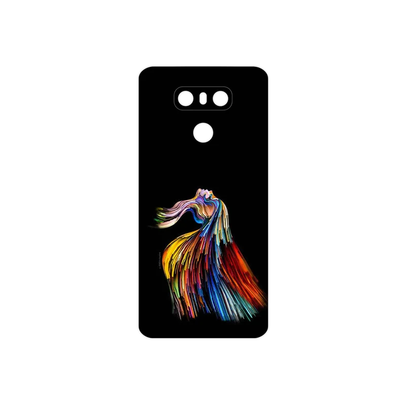 برچسب پوششی ماهوت مدل Rainbow Hair Digital Art مناسب برای گوشی موبایل ال جی G6
