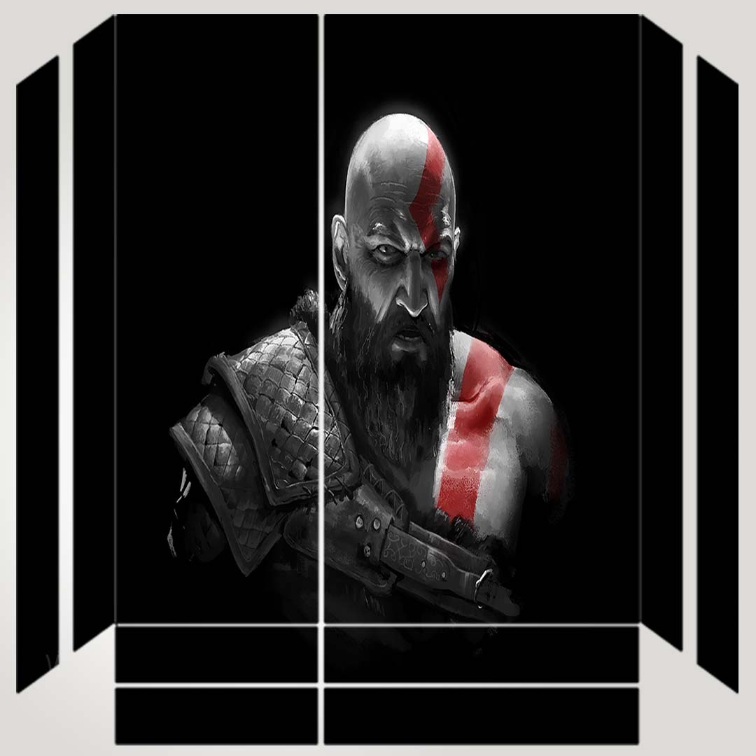 برچسب پلی استیشن ۴ مدل ps4 fat طرح kratos in god of war کد PS-1024