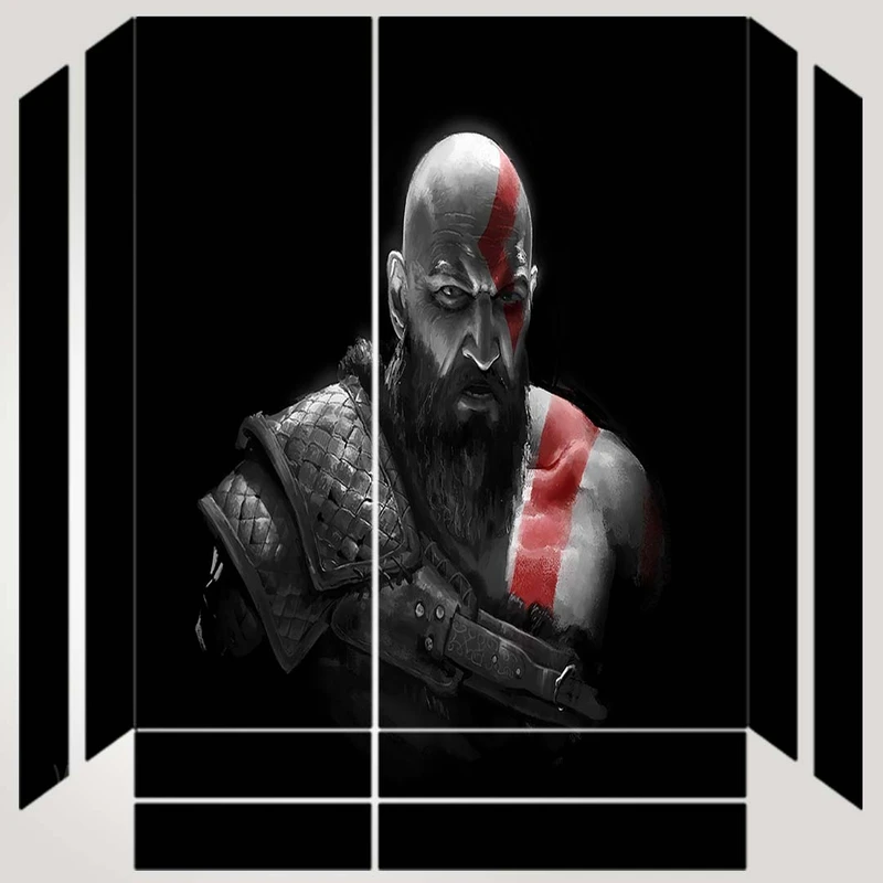 برچسب پلی استیشن ۴ مدل ps4 fat طرح kratos in god of war کد PS-1024