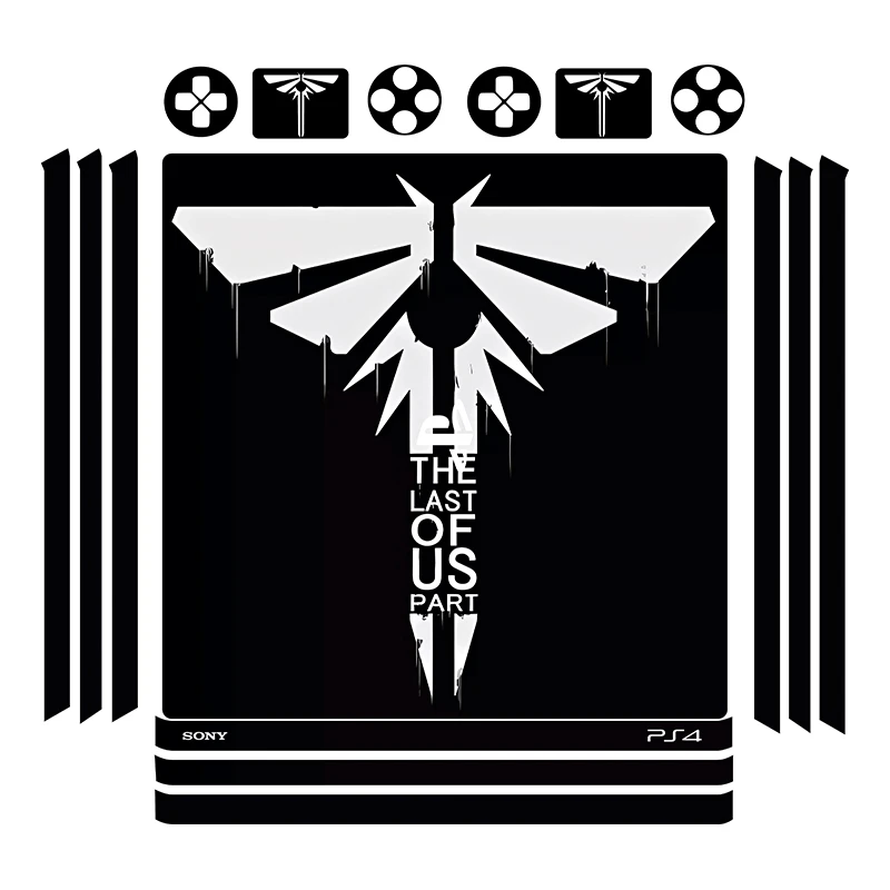 برچسب پلی استیشن 4 پرو توییجین وموییجین مدل last of us 03 مجموعه 16 عددی