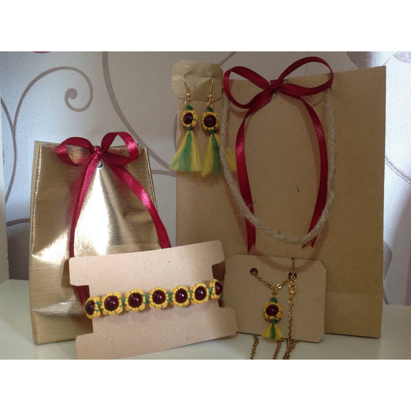 نیم ست زنانه مدل گل آفتابگردان