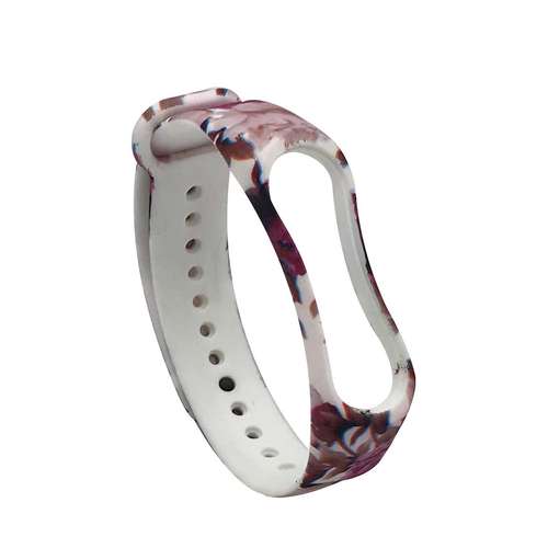بند طرح گل مدل BRWN01 مناسب برای مچ بند هوشمند شیائومی Mi Band 3 /Mi Band 4