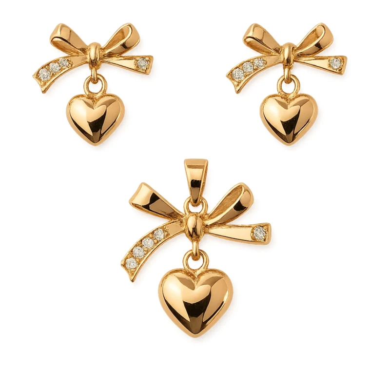 نیم ست زنانه ژوپینگ مدل پاپیونی و قلب