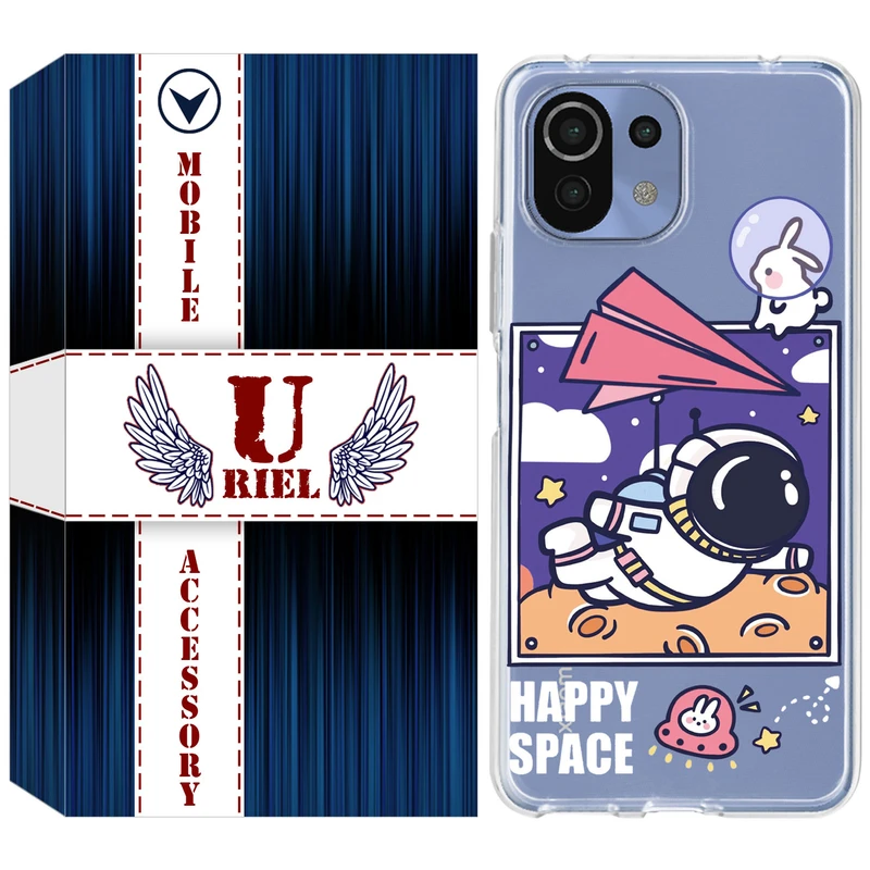 کاور یوریل مدل Clear کد 22 طرح فضانورد مناسب برای گوشی موبایل شیائومی Mi 11 Lite / 11 Lite 5G NE