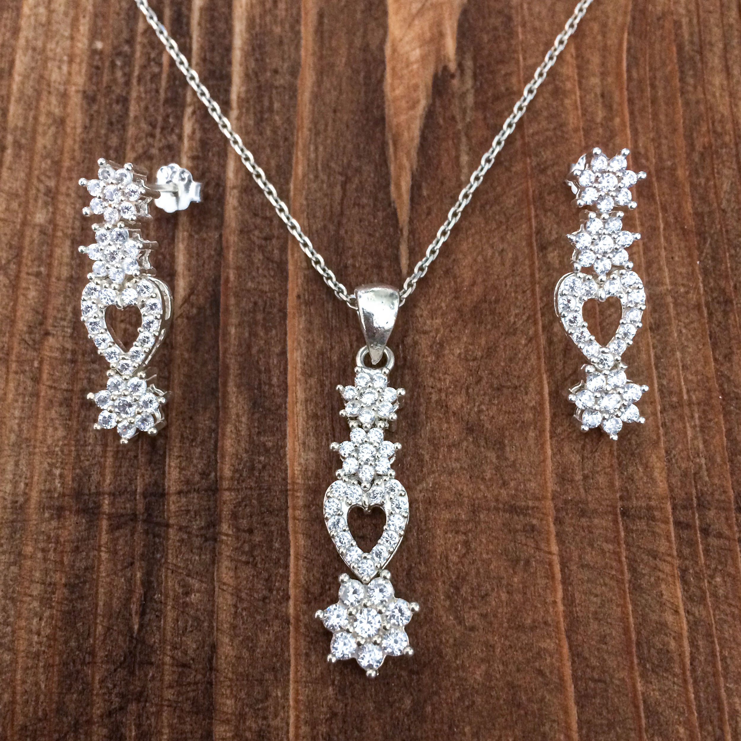 نیم ست نقره زنانه کد 2032