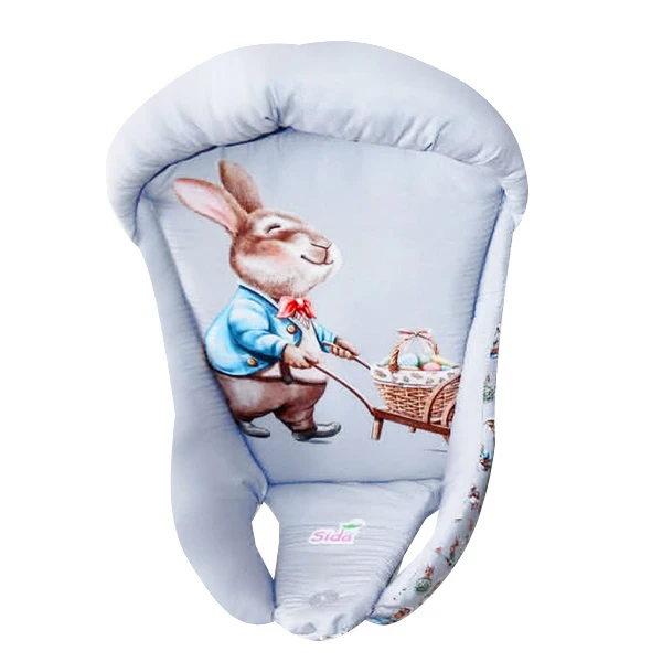 قنداق نوزاد مدل سوئیسی دورو طرح خرگوش و چرخ کد 21