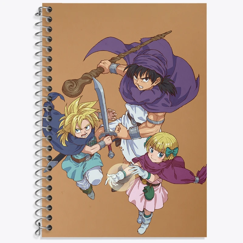 دفتر زبان 50 برگ خندالو مدل سه خط طرح بازی دراگون کوئست (Dragon Quest) کد 35254