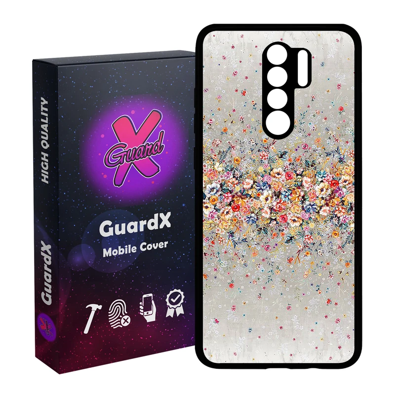 کاور گارد ایکس طرح Flower مدل Glass10409 مناسب برای گوشی موبایل شیائومی Redmi 9 / 9 Prime