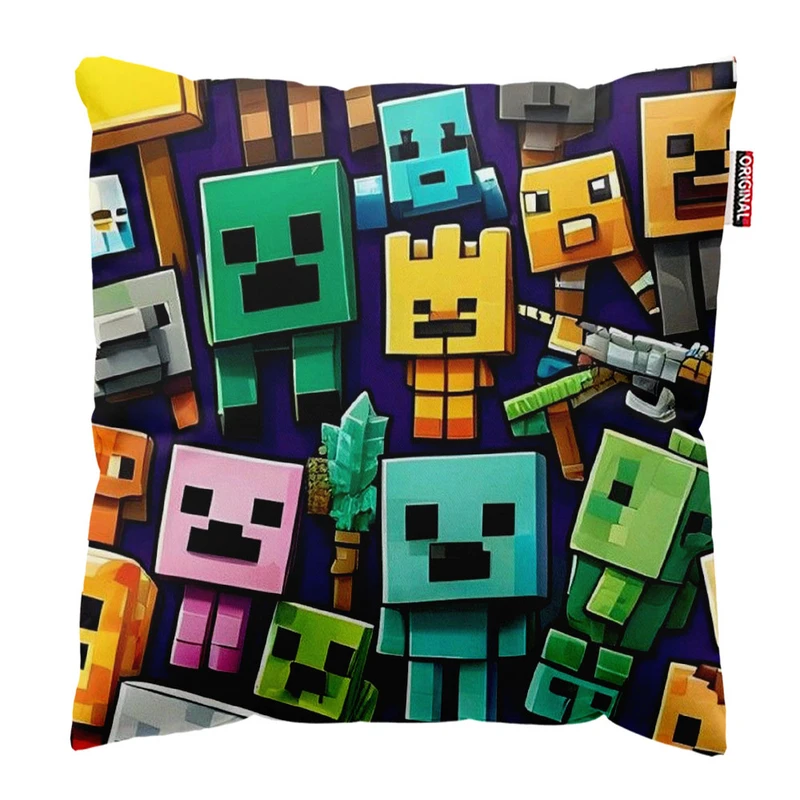 کوسن پاد آفرین طرح ماینکرافت کد 2031 سایز 30*30 سانتی متر