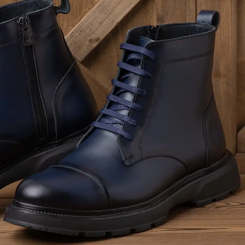 نیم بوت مردانه مدل A-A کد دیتونا-4806 رنگ سرمه ای