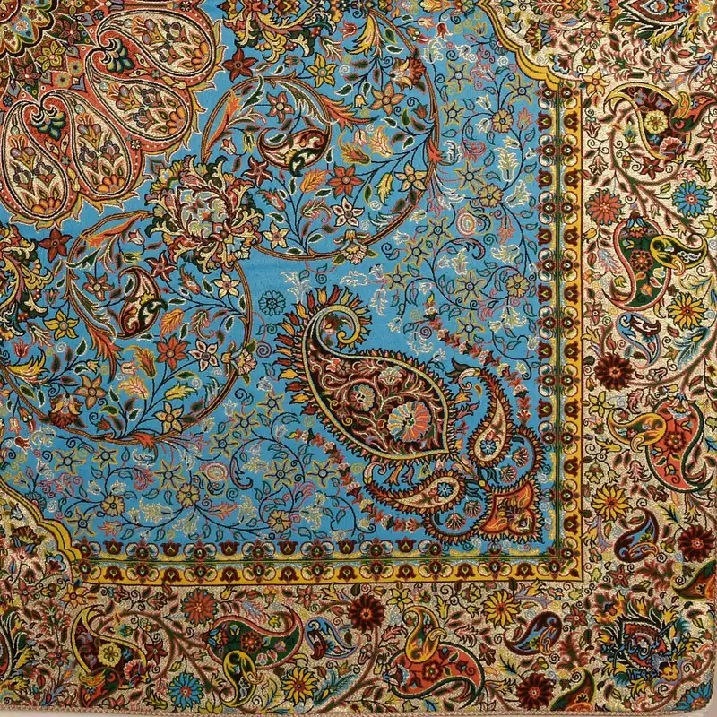 رومیزی ترمه نگین خاتم یزد طرح افشاری کد AB