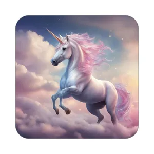 زیر لیوانی کاکتی طرح اسب تک شاخ و یونیکورن مدل mp29338