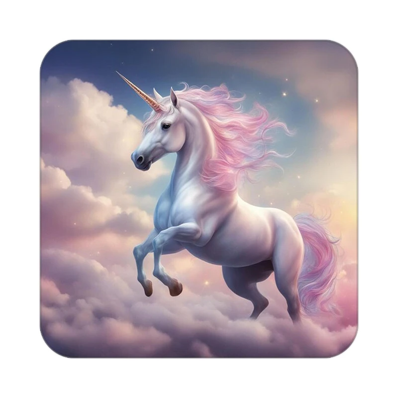 زیر لیوانی کاکتی طرح اسب تک شاخ و یونیکورن مدل mp29338