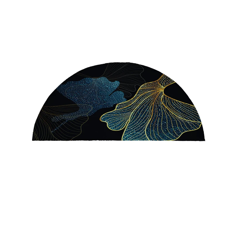 پادری مدل نیم دایره طرح کلاسیک برگ کد 8976 سایز 90×45 سانتی متر