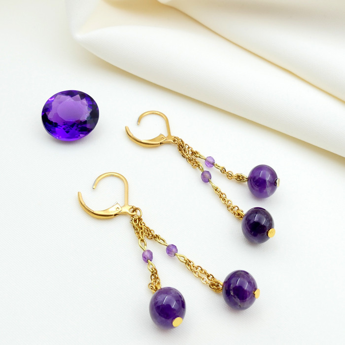 گوشواره دخترانه مدل آماتیس کد MR59