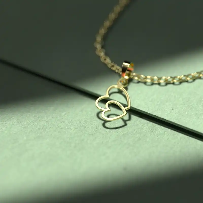 گردنبند طلا 18 عیار زنانه مدوپد مدل شش ضلعی کد CA10205