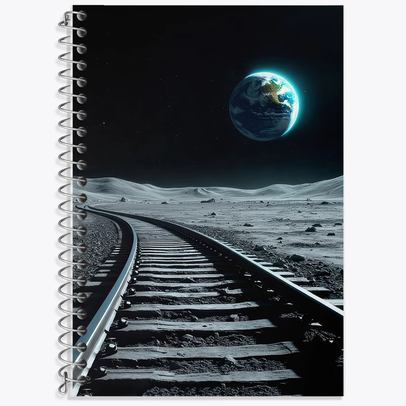 دفتر نت موسیقی 50 برگ خندالو طرح ریل قطار کد F5298