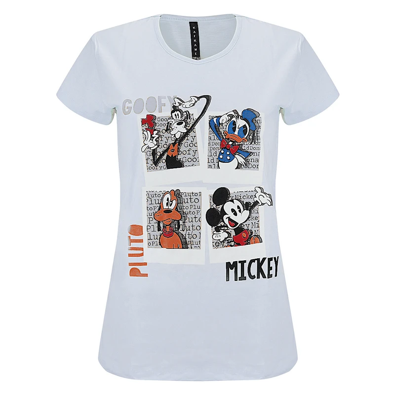 تی شرت آستین کوتاه زنانه مدل میکی موس کد AS1356