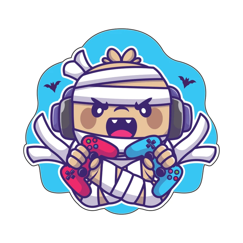 برچسب پلی استیشن 4 طرح مومیایی gamer کد 01