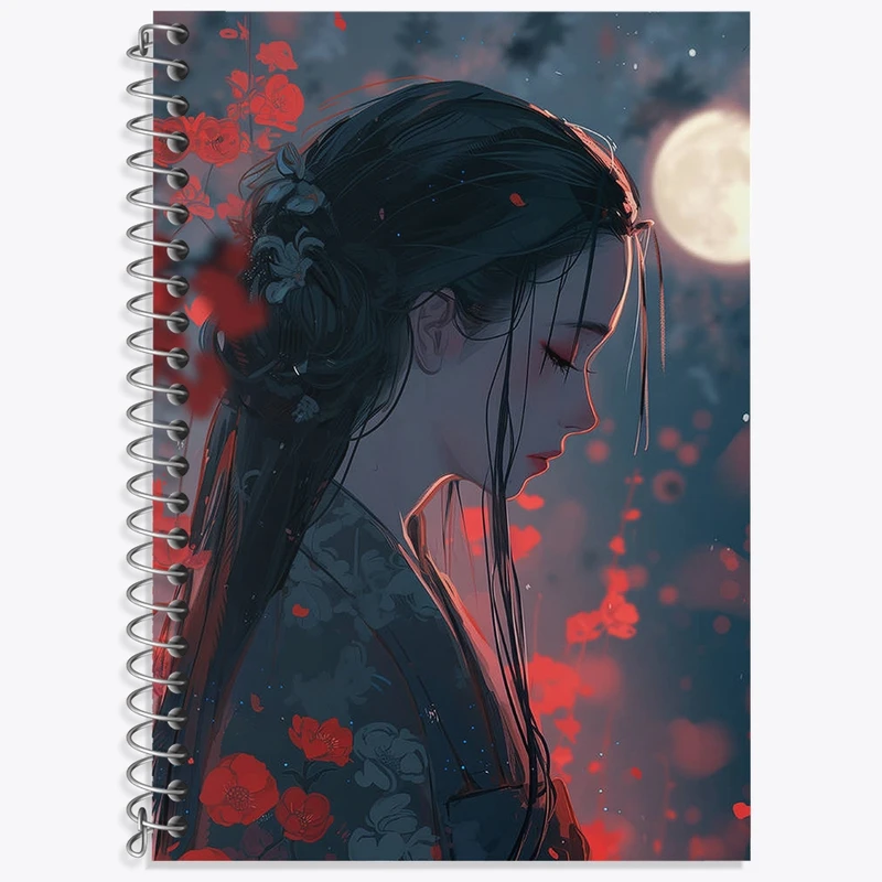 دفتر زبان 50 برگ خندالو مدل سه خط طرح دخترانه کد N1206