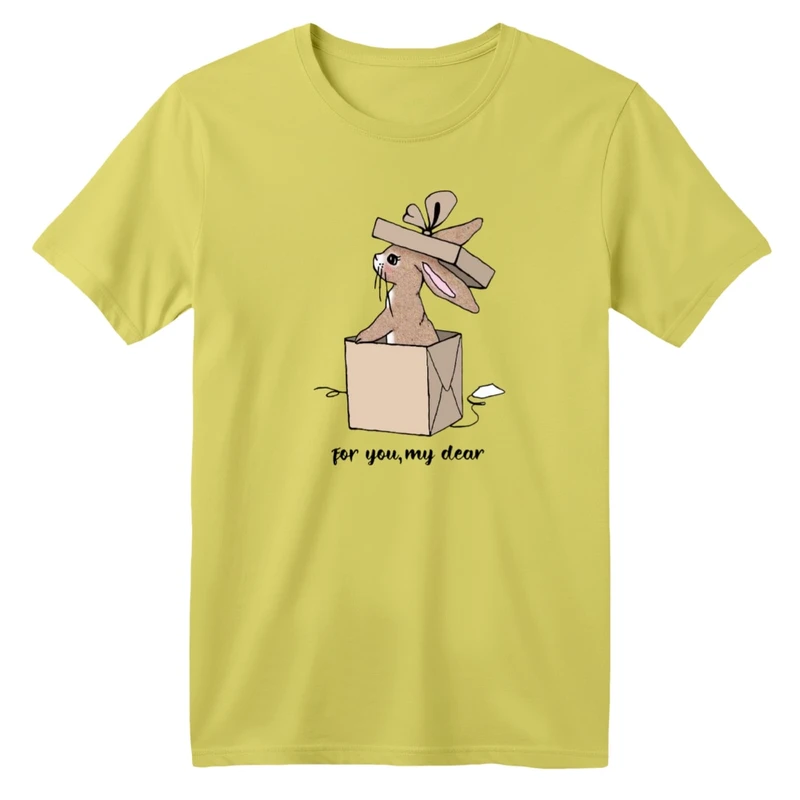 تی شرت آستین کوتاه بچگانه مدل خرگوش و کادو