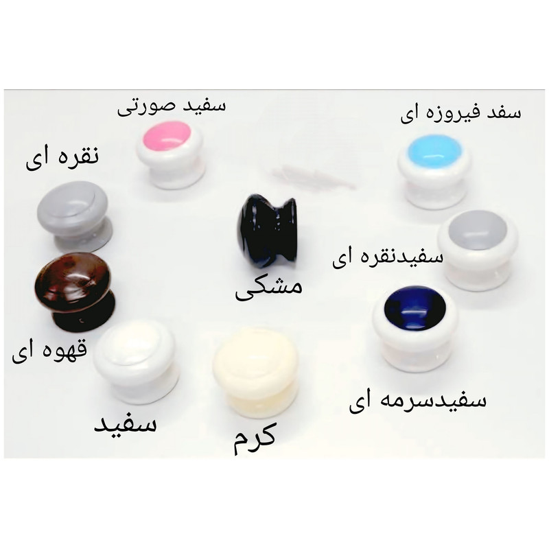 دستگیره کمد مدل تک پیچ دو رنگ بسته 6 عددی دستگیره کمد مدل تک پیچ دو رنگ بسته 6 عددی