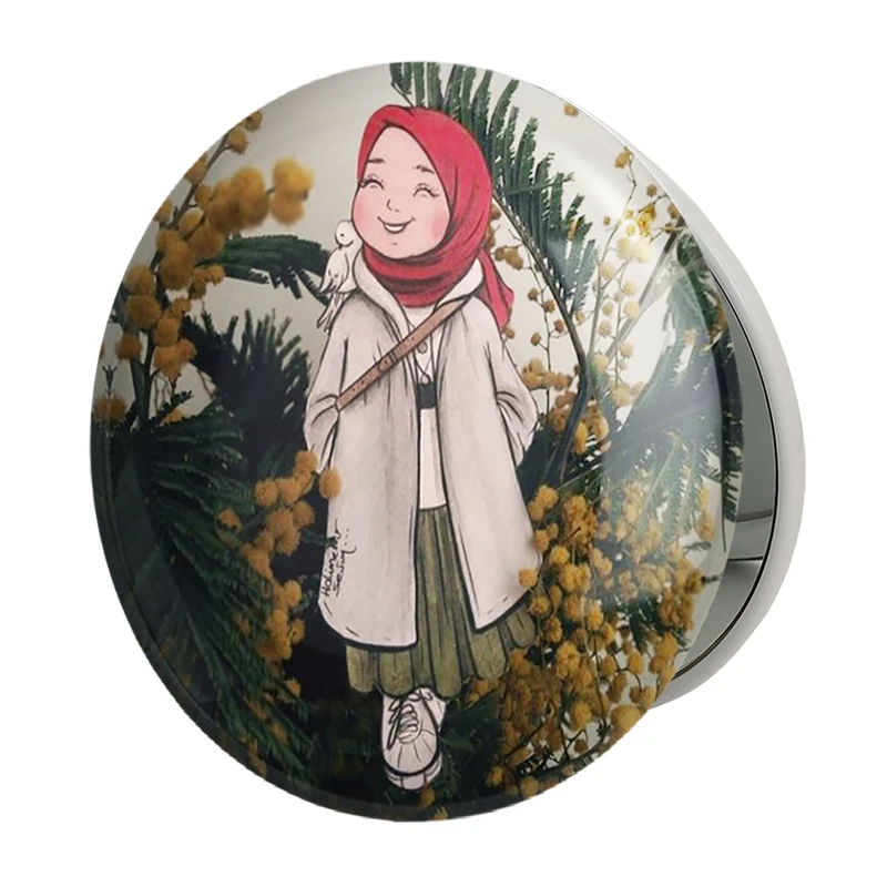 آینه جیبی خندالو طرح حجاب مدل تاشو کد 5544 