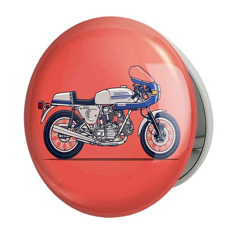 آینه جیبی خندالو طرح موتور سیکلت مدل تاشو کد 10340 