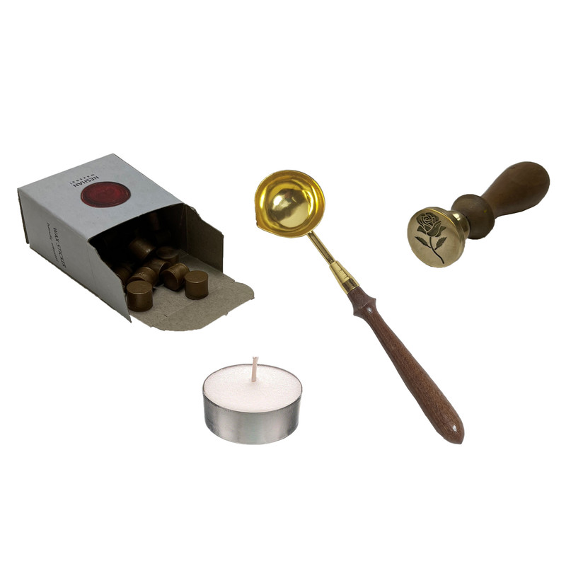 مهر و موم نشان مدل گل رز مجموعه 4 عددی