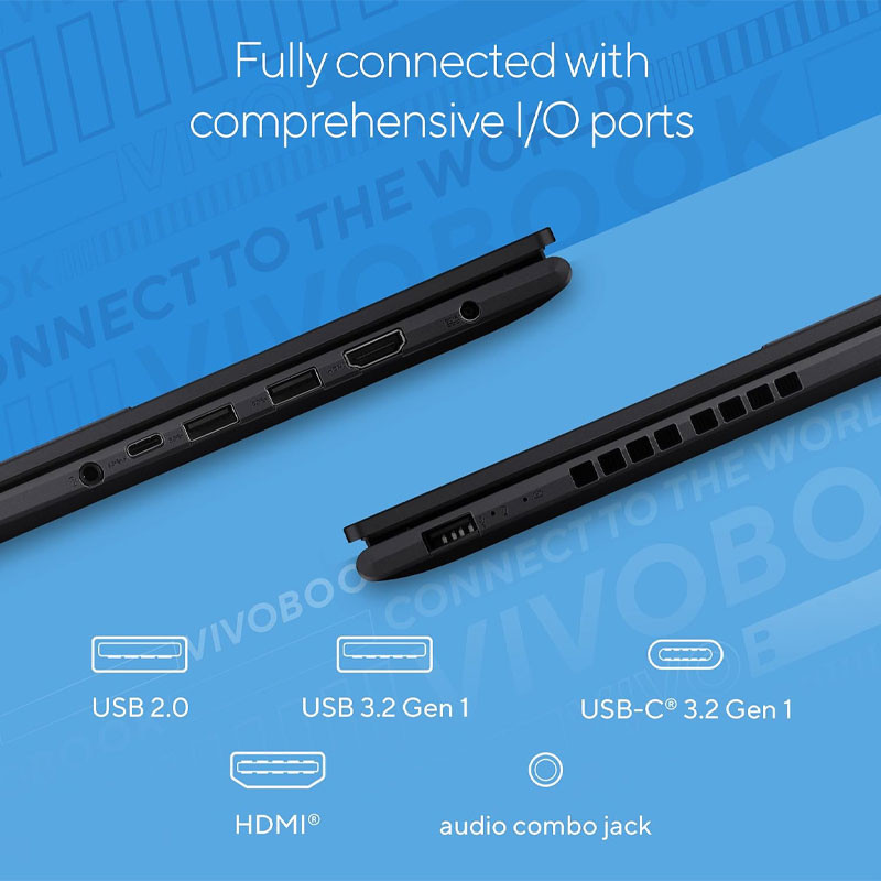 لپ تاپ 16 اینچی ایسوس مدل Vivobook 16 F1605VA-i7 13620H-24GB DDR4 3200MHz-512GB SSD-IPS-Backlit-W - کاستوم شده
