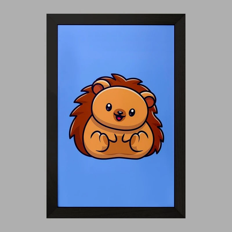 تابلو خندالو مدل حیوانات بامزه جوجه تیغی کد 29643