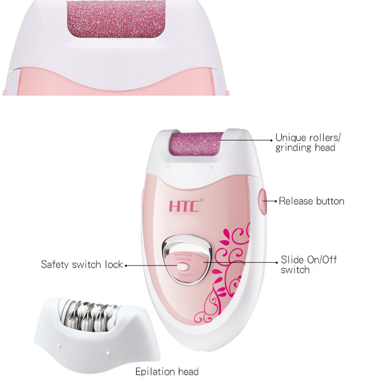 سنگ پا برقی و اپیلاتور اچ تی سی مدل HL-022