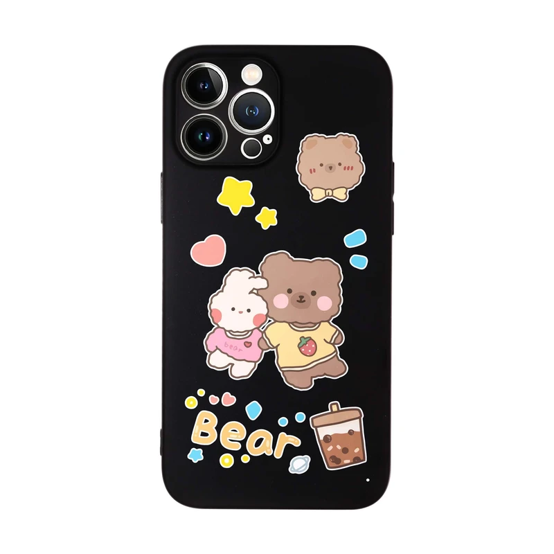کاور قاب گارد طرح خرس و خرگوش کد t12342 مناسب برای گوشی موبایل اپل iphone 15 Pro