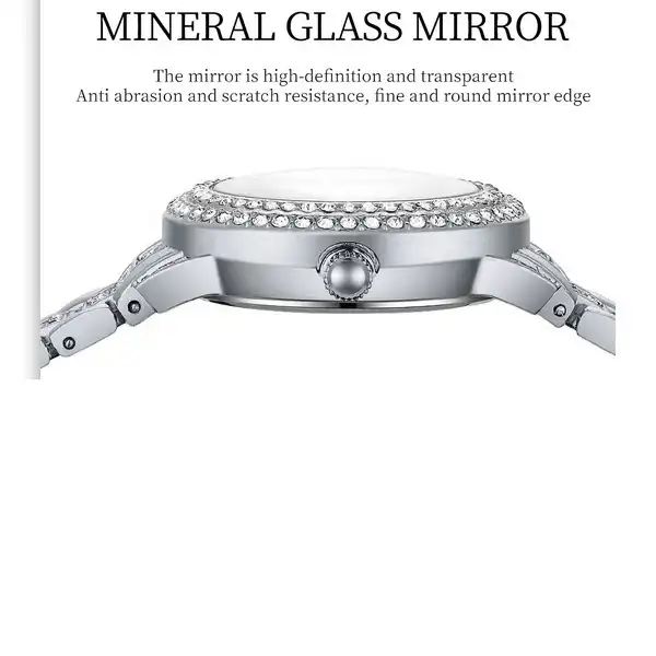 ساعت مچی عقربه ای زنانه مدل فول نگین لوکس کد 1