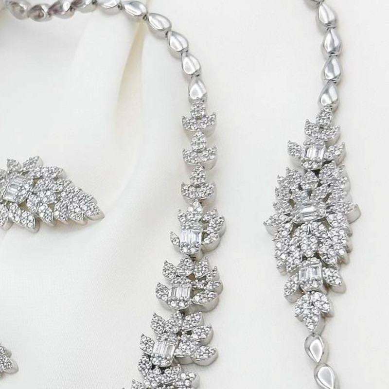 نیم ست نقره زنانه مدل 0176