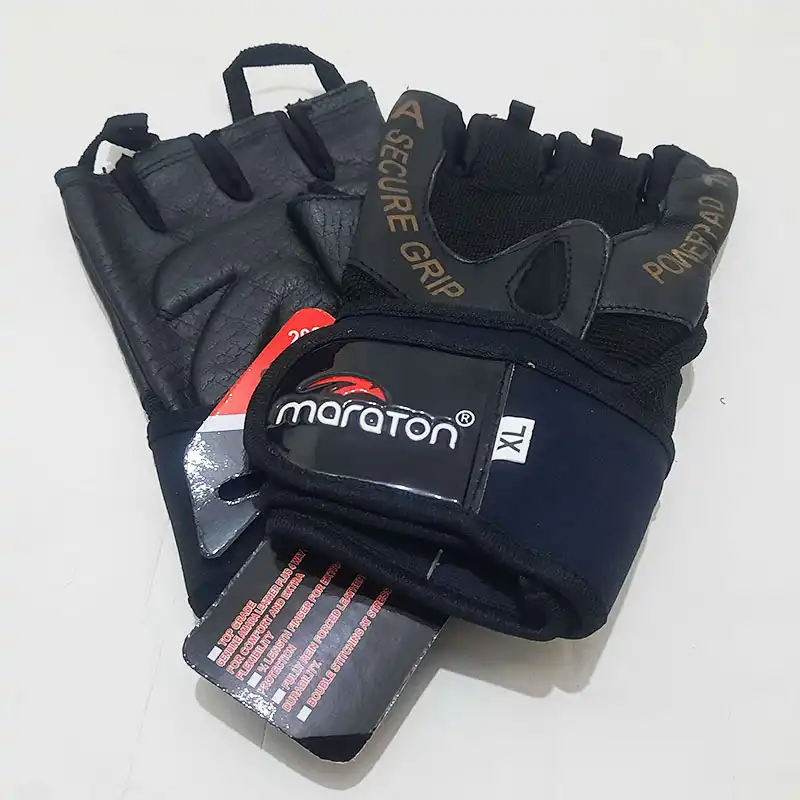 دستکش بدنسازی مدل چرمی ضخیم