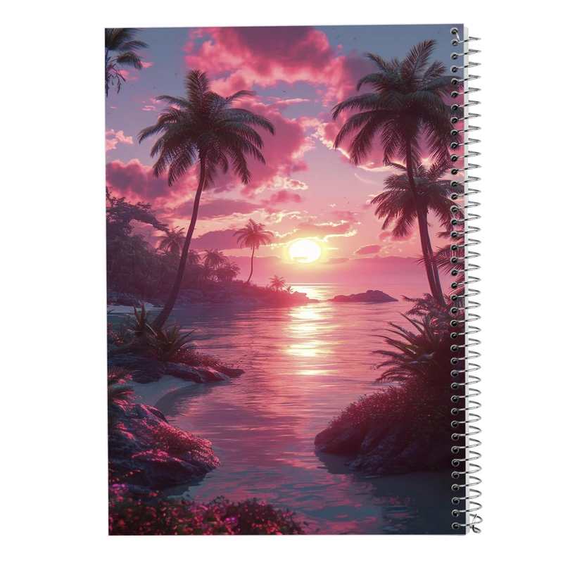 دفتر مشق 50 برگ مدوپد مدل درخت نخل کد DF15204