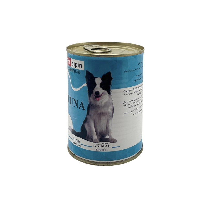 کنسرو غذای سگ پتالپین  مدل گوشت ماهی تن  وزن ۴۰۰ گرم