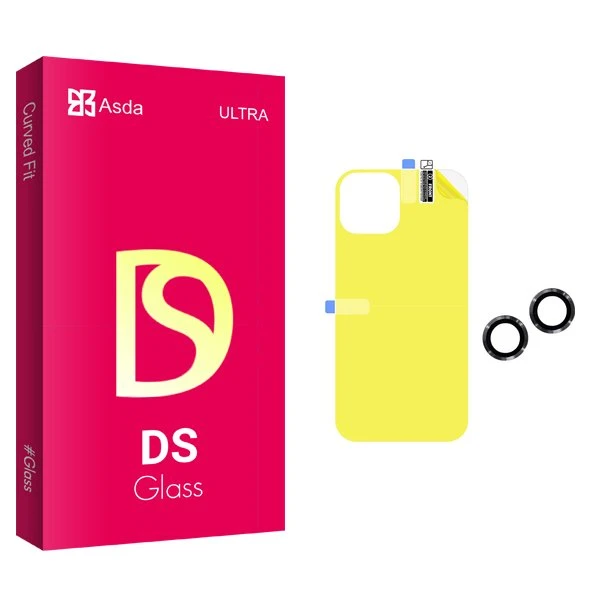 محافظ پشت گوشی آسدا مدل DS مناسب برای گوشی موبایل اپل iPhone 13 به همراه محافظ لنز گوشی