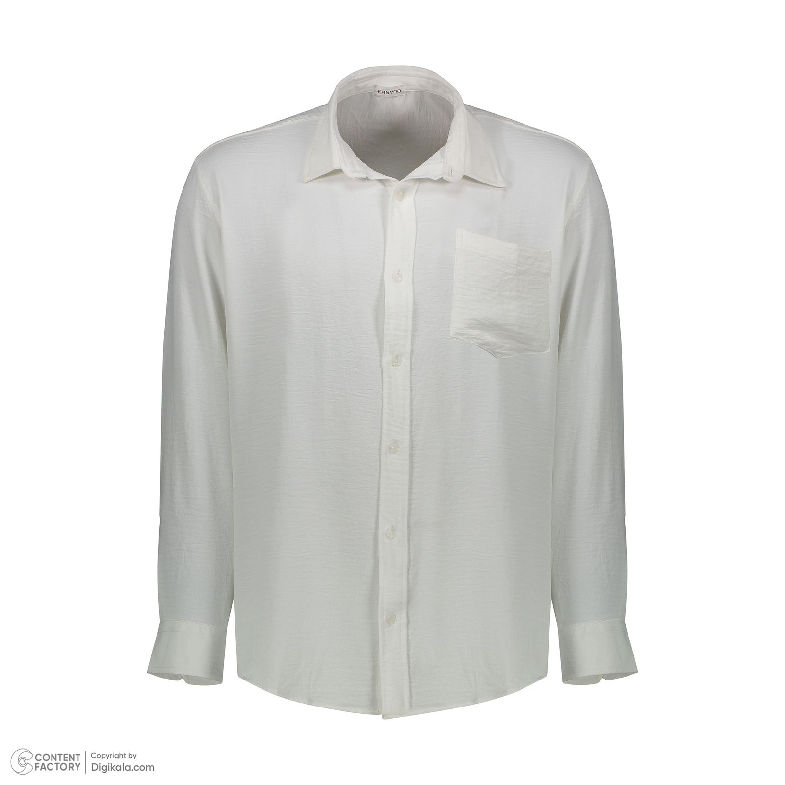 پیراهن آستین بلند مردانه ایزی دو مدل زانیار رنگ سفید -  - 2