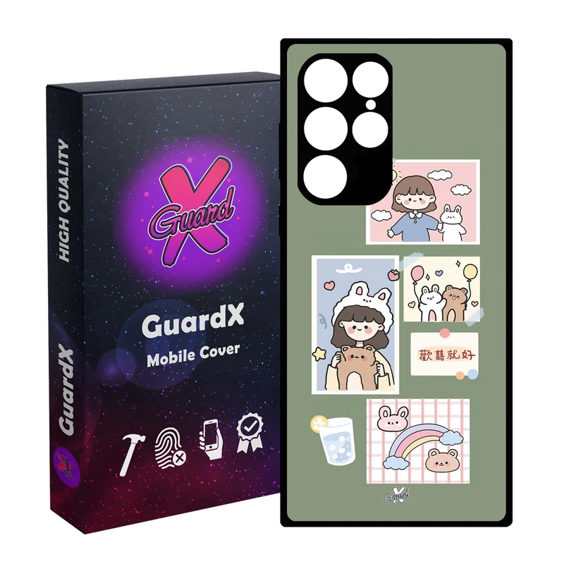 کاور گارد ایکس طرح Girl مدل Glass10514 مناسب برای گوشی موبایل سامسونگ Galaxy S23 Ultra