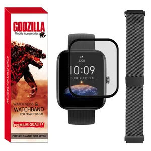محافظ صفحه نمایش گودزیلا مدل GS-Miss مناسب برای ساعت هوشمند امیزفیت Bip 3 Pro به همراه بند