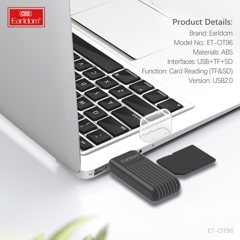 کارت‌خوان ارلدام مدل 2IN1 Card Reader OT96