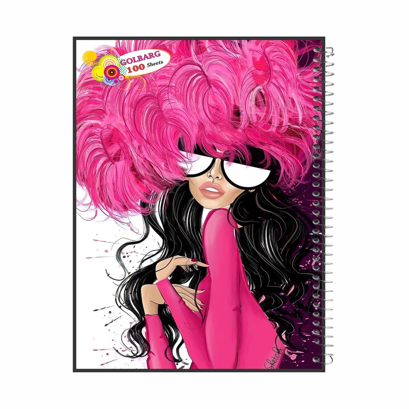 دفتر مشق 100 برگ گلبرگ طرح دخترانه کد 721